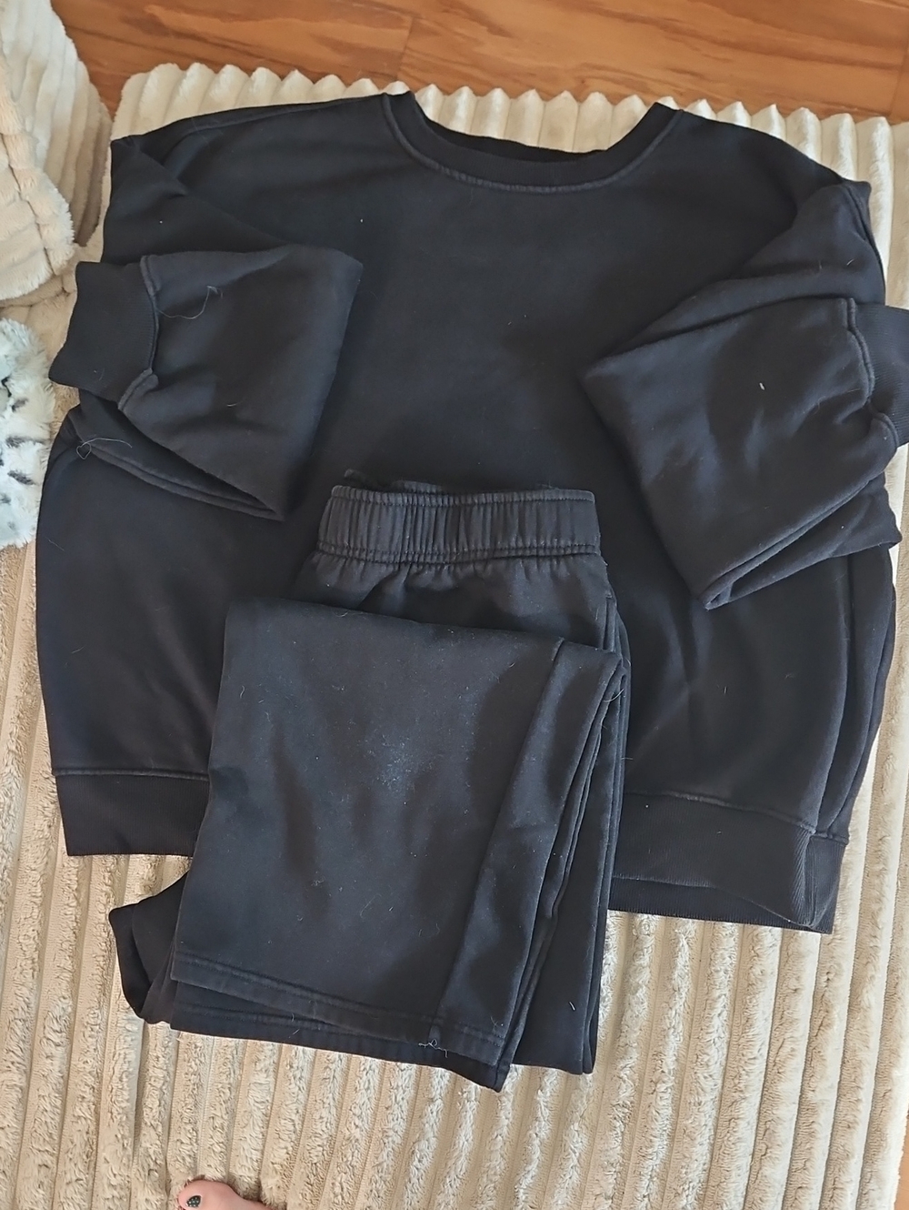 Athletic Works Black Women's Track Pants & Sweatshirt Set